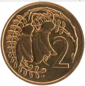 Монета 2 цента Новой Зеландии 1973 года Бронза Елизавета II