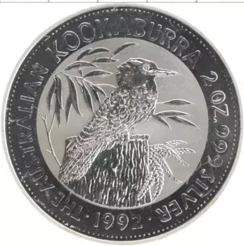 Монета 2 доллара Австралии 1992 года Серебро Елизавета II