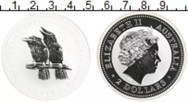 Монета 2 доллара Австралии 2006 года Серебро Елизавета II