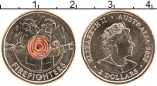 Монета 2 доллара Австралии 2020 года Бронза Тампопечать