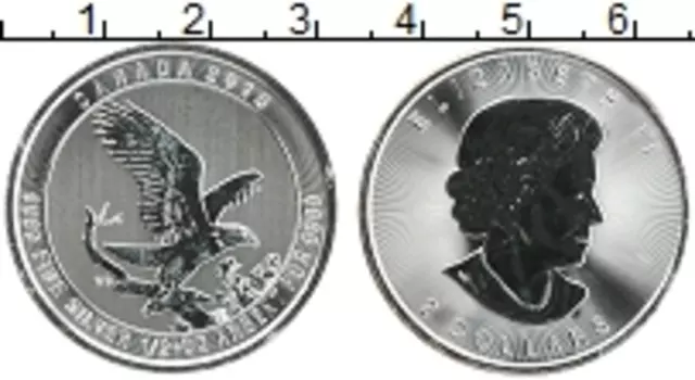 Монета 2 доллара Канады 2015 года Серебро Орлан