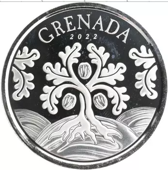 Монета 2 доллара Кариб 2022 года Серебро Гренада