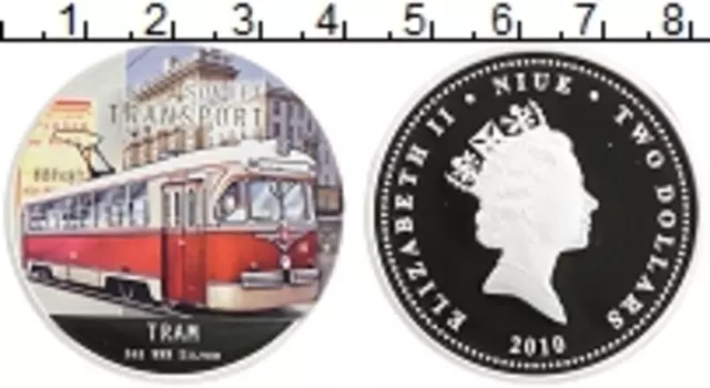 Монета 2 доллара Ниуэ 2010 года Серебро Цифровая печать