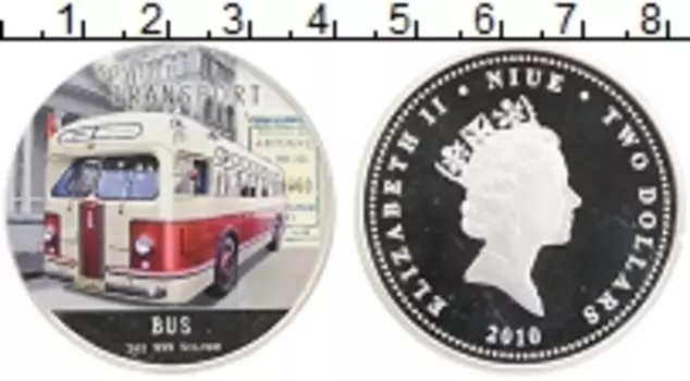 Монета 2 доллара Ниуэ 2010 года Серебро Цифровая печать