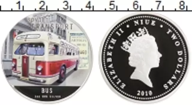 Монета 2 доллара Ниуэ 2010 года Серебро Цифровая печать