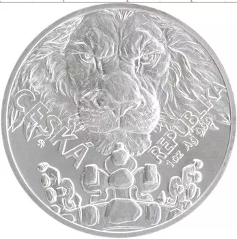 Монета 2 доллара Ниуэ 2023 года Серебро Чешский лев