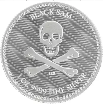 Монета 2 доллара Ниуэ 2024 года Серебро Черный Сэм