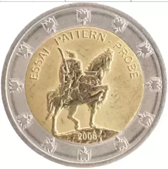 Монета 2 евро Европы 2008 года Бронза Проба