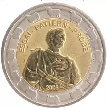 Монета 2 евро Европы 2008 года Бронза Проба