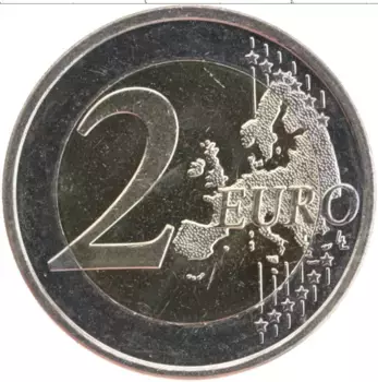 Монета 2 евро Финляндии 2012 года Биметалл 10 лет введения евро