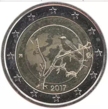 Монета 2 евро Финляндии 2017 года Биметалл Природа Финляндии