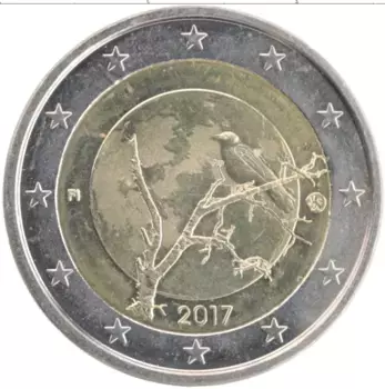 Монета 2 евро Финляндии 2017 года Биметалл Природа Финляндии