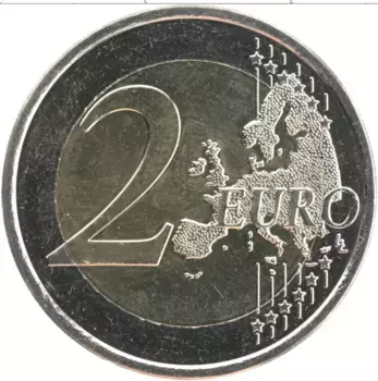 Монета 2 евро Финляндии 2020 года Биметалл 100 лет Университету Турку