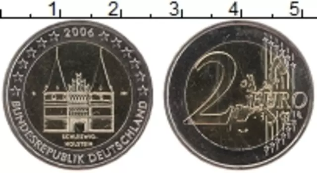 Монета 2 евро Германии 2006 года Биметалл G Шлезвинг Гольштейн