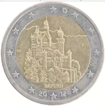 Монета 2 евро Германии 2012 года Биметалл F
