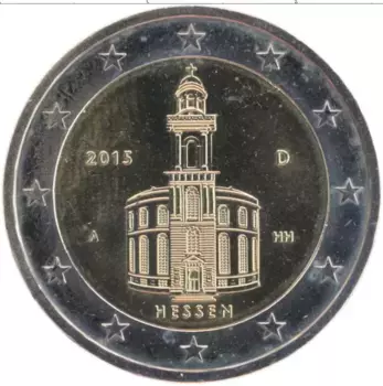 Монета 2 евро Германии 2015 года Биметалл A