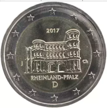 Монета 2 евро Германии 2017 года Биметалл J