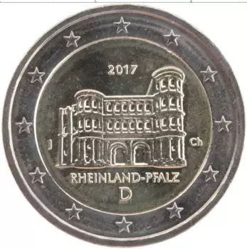 Монета 2 евро Германии 2017 года Биметалл J