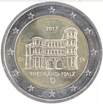 Монета 2 евро Германии 2017 года Биметалл D