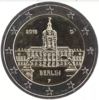 Монета 2 евро Германии 2018 года Биметалл F