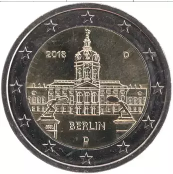 Монета 2 евро Германии 2018 года Биметалл D