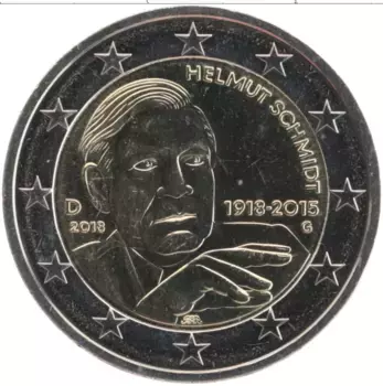 Монета 2 евро Германии 2018 года Биметалл G