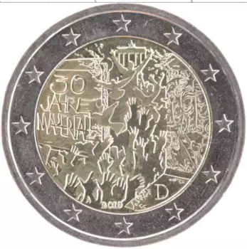Монета 2 евро Германии 2019 года Биметалл А