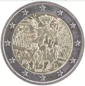 Монета 2 евро Германии 2019 года Биметалл А