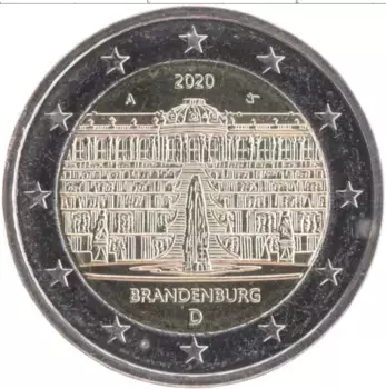 Монета 2 евро Германии 2020 года Биметалл А