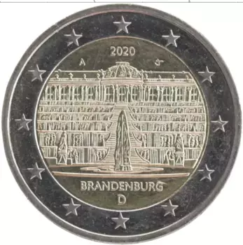 Монета 2 евро Германии 2020 года Биметалл A