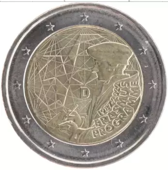 Монета 2 евро Германии 2022 года Биметалл J