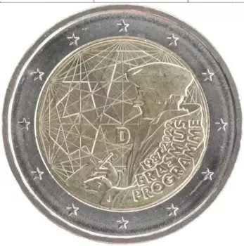 Монета 2 евро Германии 2022 года Биметалл J