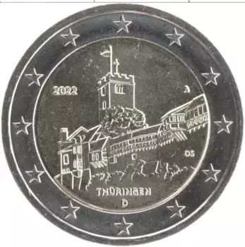 Монета 2 евро Германии 2022 года Биметалл A