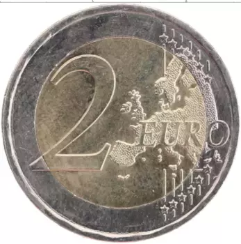 Монета 2 евро Греции 2018 года Биметалл Костис Паламас