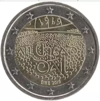 Монета 2 евро Ирландии 2019 года Биметалл 100 лет со дня первого заседания Дойл Эрен