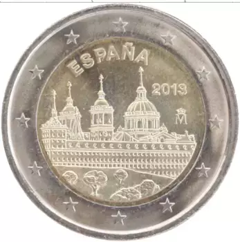 Монета 2 евро Испании 2013 года Биметалл Архитектурный ансамбль Эскориал