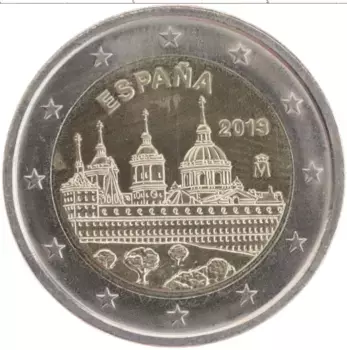 Монета 2 евро Испании 2013 года Биметалл Архитектурный ансамбль Эскориал