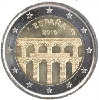 Монета 2 евро Испании 2016 года Биметалл Крепость