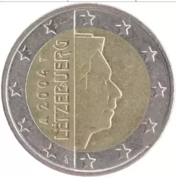 Монета 2 евро Люксембурга 2004 года Биметалл
