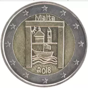 Монета 2 евро Мальты 2018 года Биметалл Культурное наследие