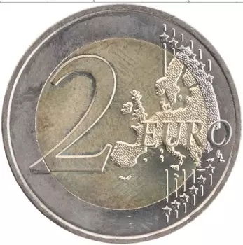 Монета 2 евро Монако 2016 года Биметалл Князь Альбер II
