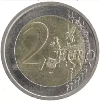 Монета 2 евро Словакии 2009 года Биметалл