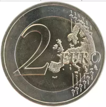 Монета 2 евро Словакии 2011 года Биметалл 20 лет формирования Вышеградской группы
