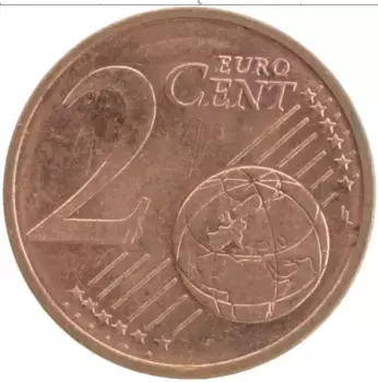 Монета 2 евроцента Латвии 2014 года Бронза