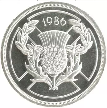 Монета 2 фунта Англии 1986 года Серебро XIII Игры Cодружества