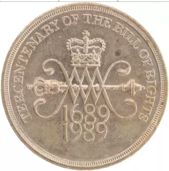Монета 2 фунта Англии 1989 года Латунь Елизавета II