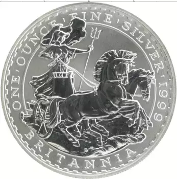 Монета 2 фунта Англии 1999 года Серебро Елизавета II