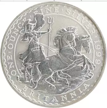 Монета 2 фунта Англии 1999 года Серебро Елизавета II