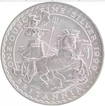Монета 2 фунта Англии 1999 года Серебро Елизавета II
