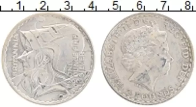 Монета 2 фунта Англии 2003 года Серебро Елизавета II